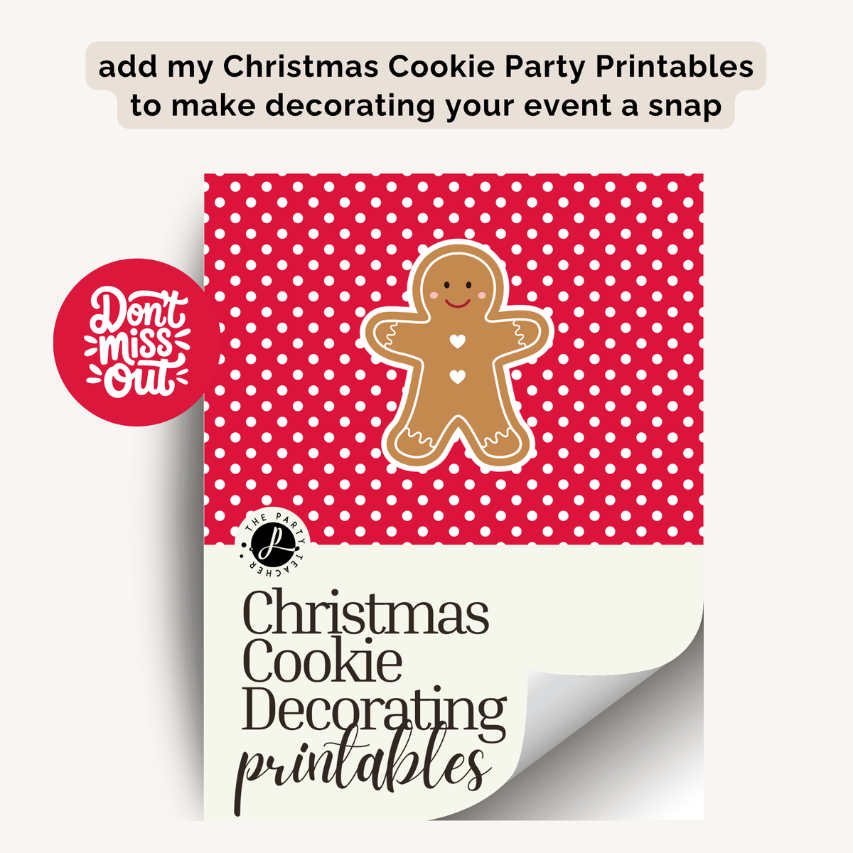 Christmas Cookie Decorating Party Plan INSTANT DOWNLOAD