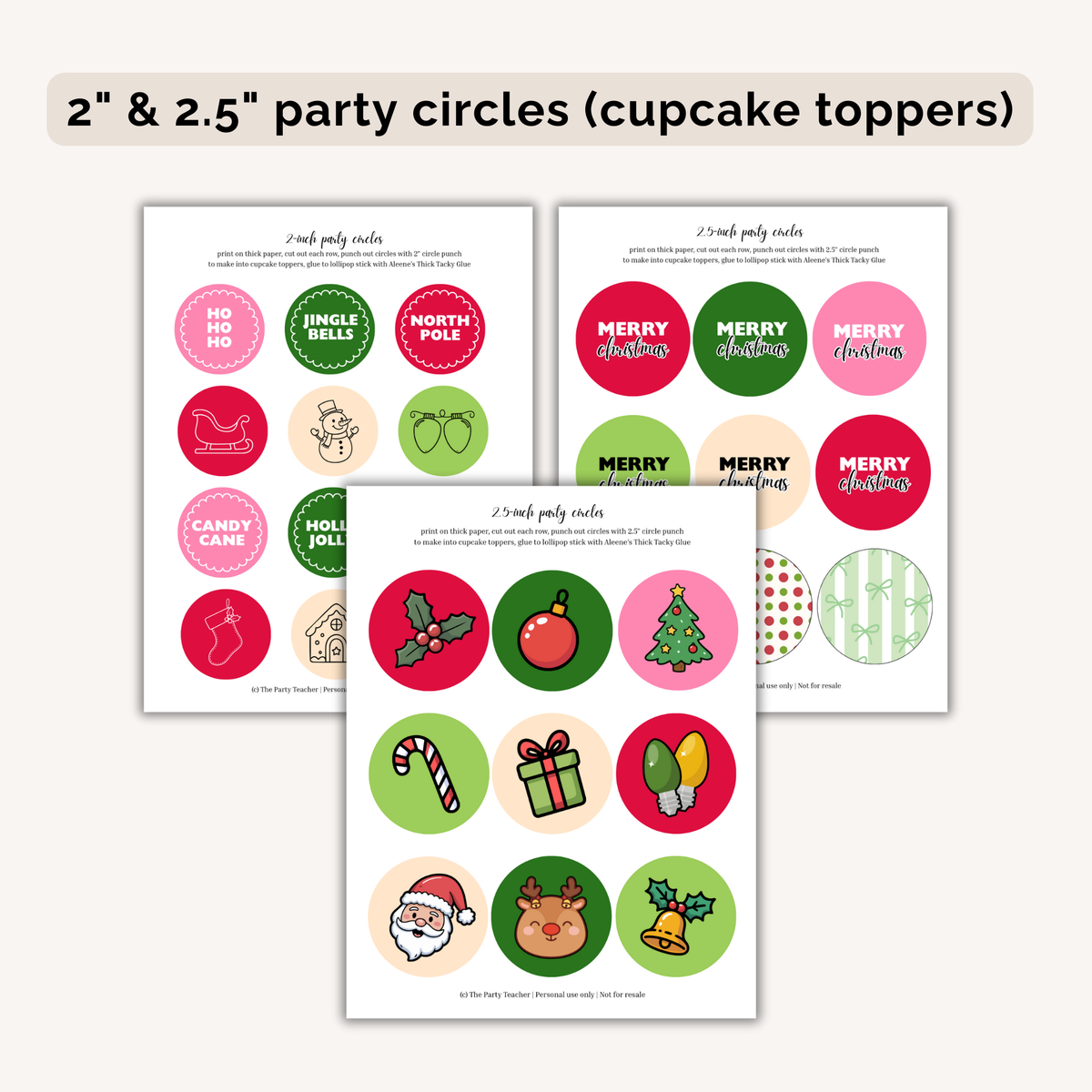 Christmas Party Printables INSTANT DOWNLOAD