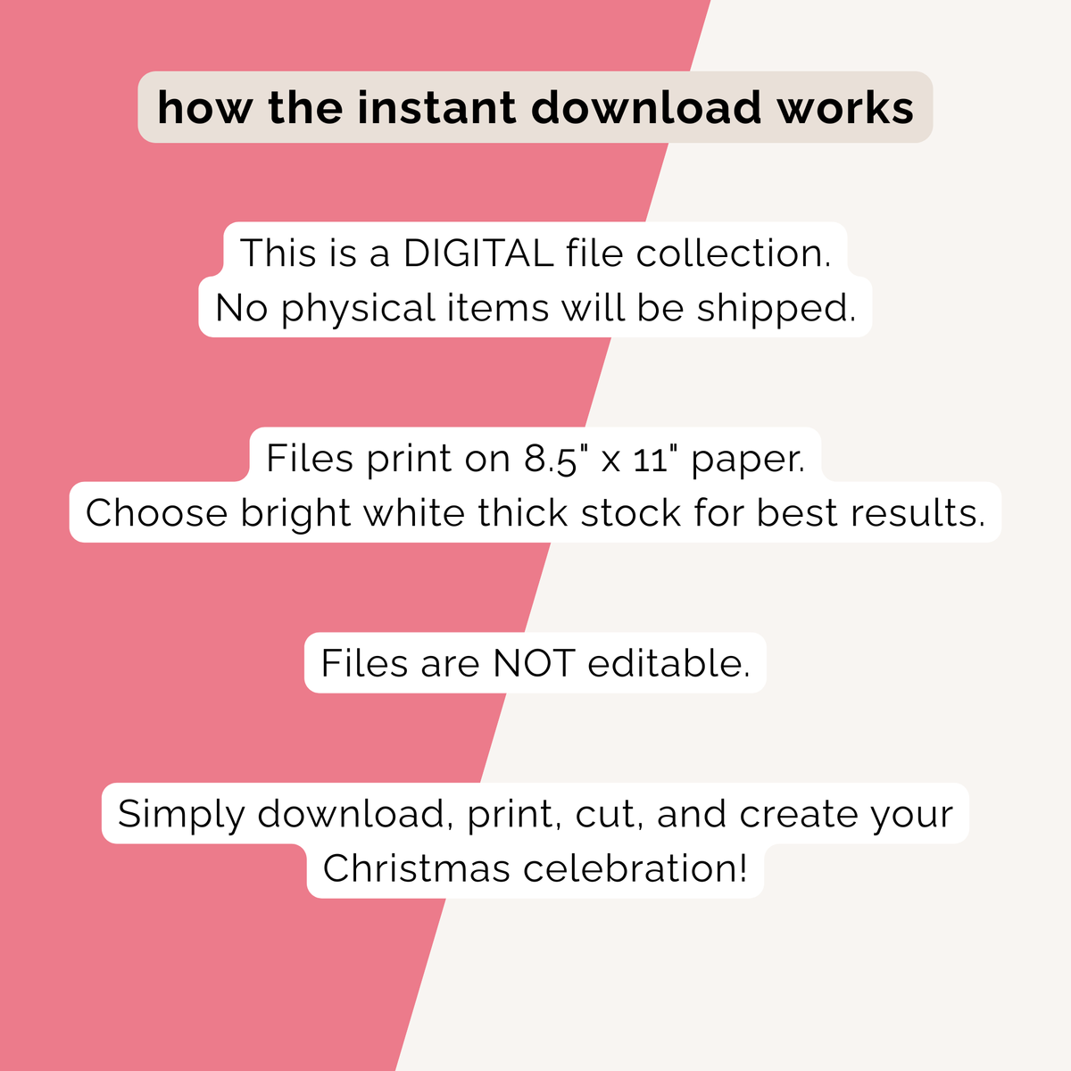 Christmas Party Printables INSTANT DOWNLOAD