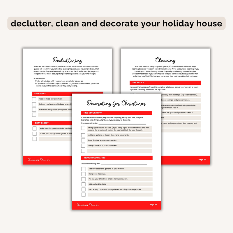 Christmas Season Planner INSTANT DOWNLOAD