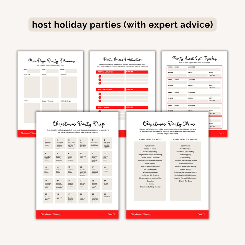Christmas Season Planner INSTANT DOWNLOAD
