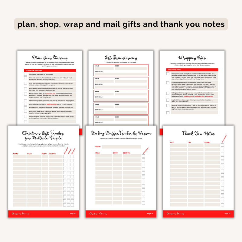Christmas Season Planner INSTANT DOWNLOAD