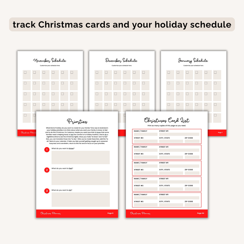 Christmas Season Planner INSTANT DOWNLOAD