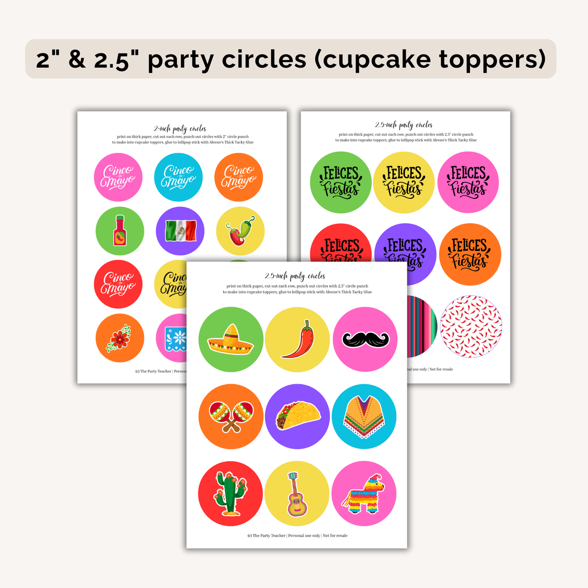 Cinco de Mayo Party Printables INSTANT DOWNLOAD