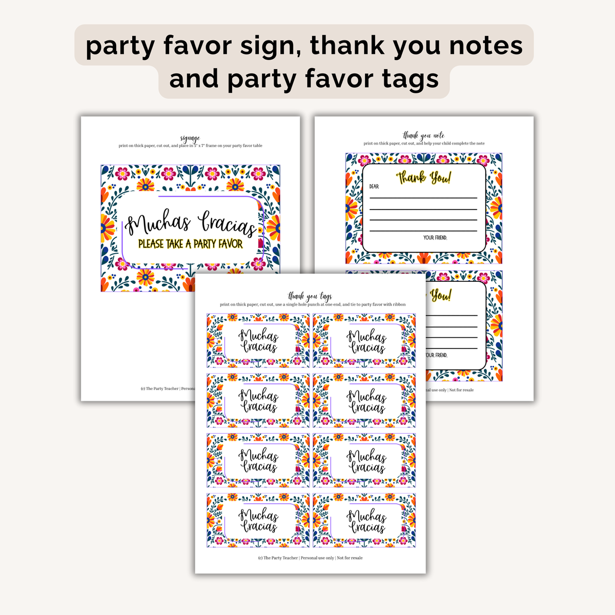 Cinco de Mayo Party Printables INSTANT DOWNLOAD