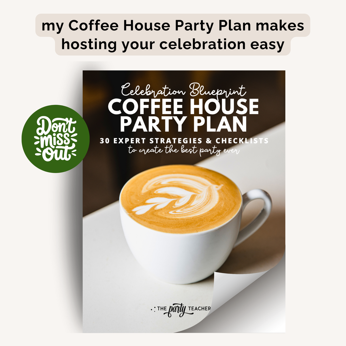 Coffee House Birthday Party Printables INSTANT DOWNLOAD