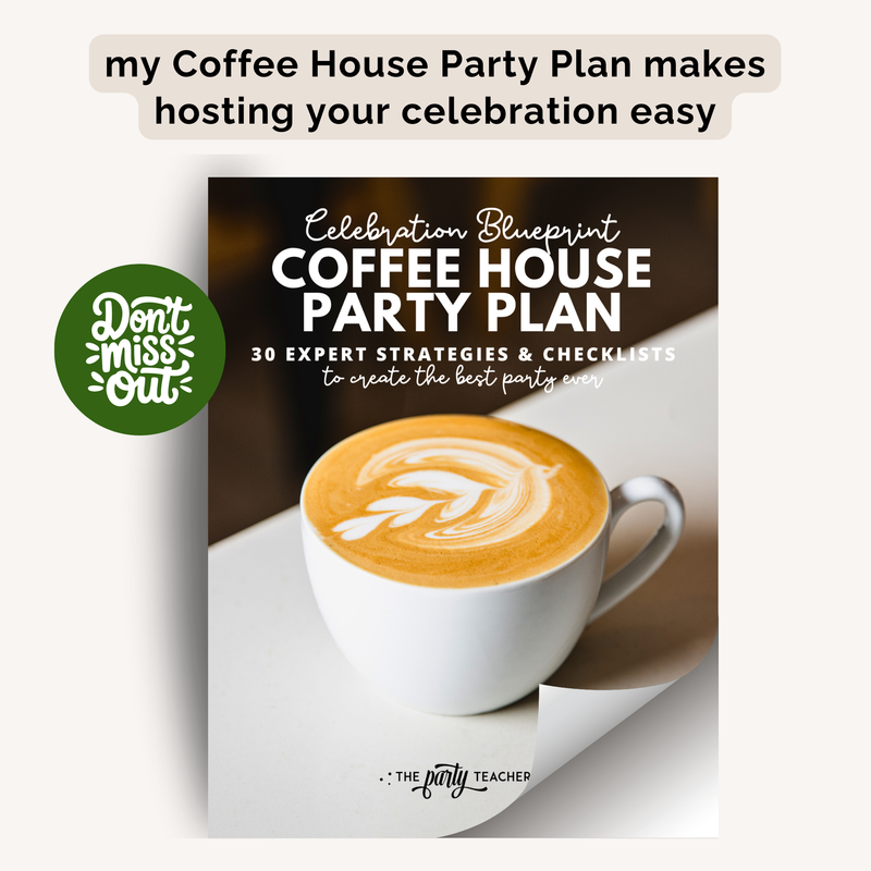 Coffee House Birthday Party Printables INSTANT DOWNLOAD