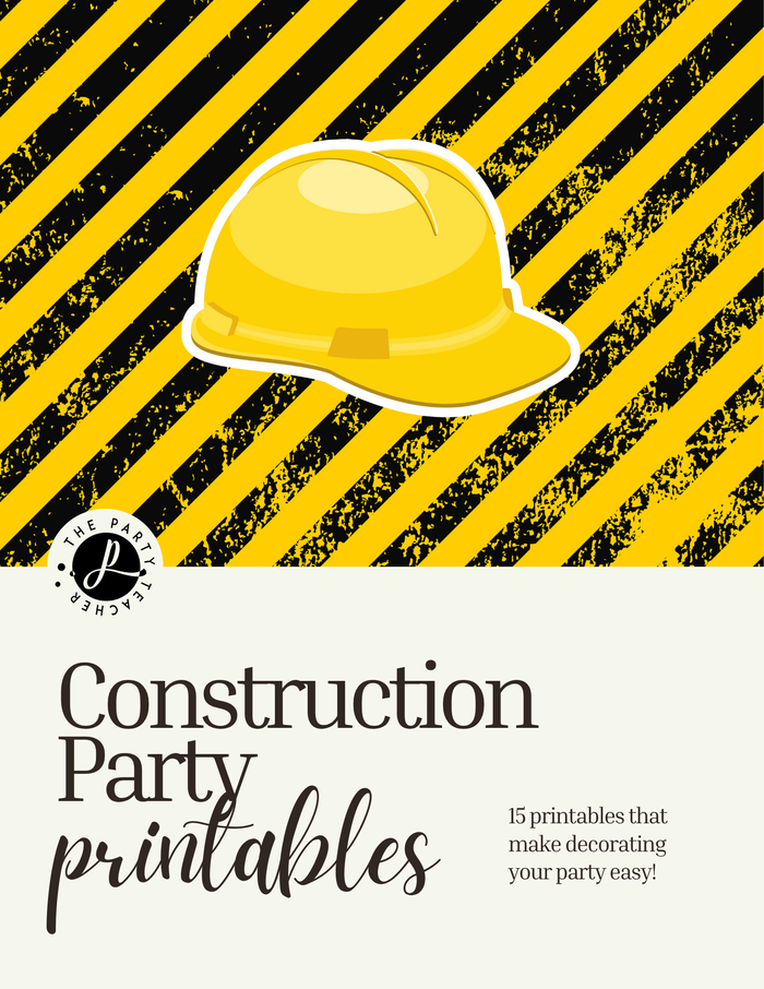 Construction Birthday Party Printables INSTANT DOWNLOAD