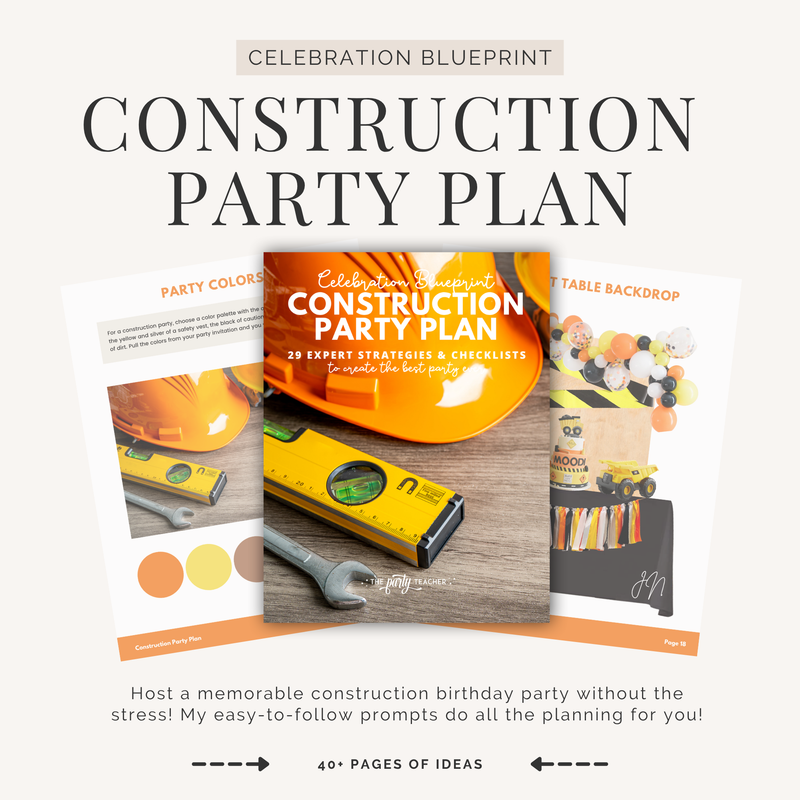 Construction Birthday Party Plan INSTANT DOWNLOAD