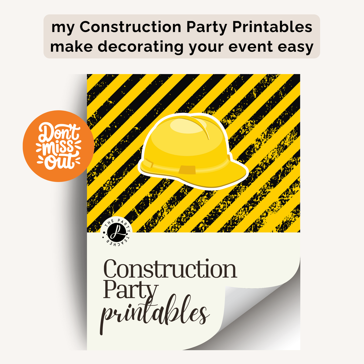 Construction Birthday Party Plan INSTANT DOWNLOAD