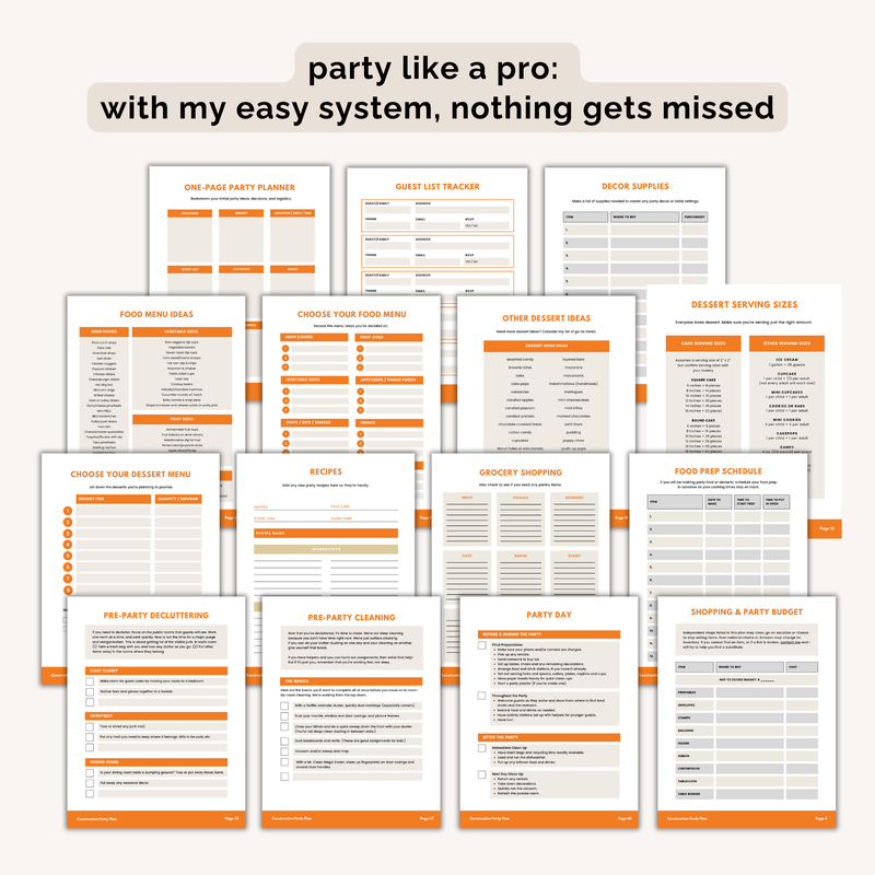 Construction Birthday Party Plan INSTANT DOWNLOAD