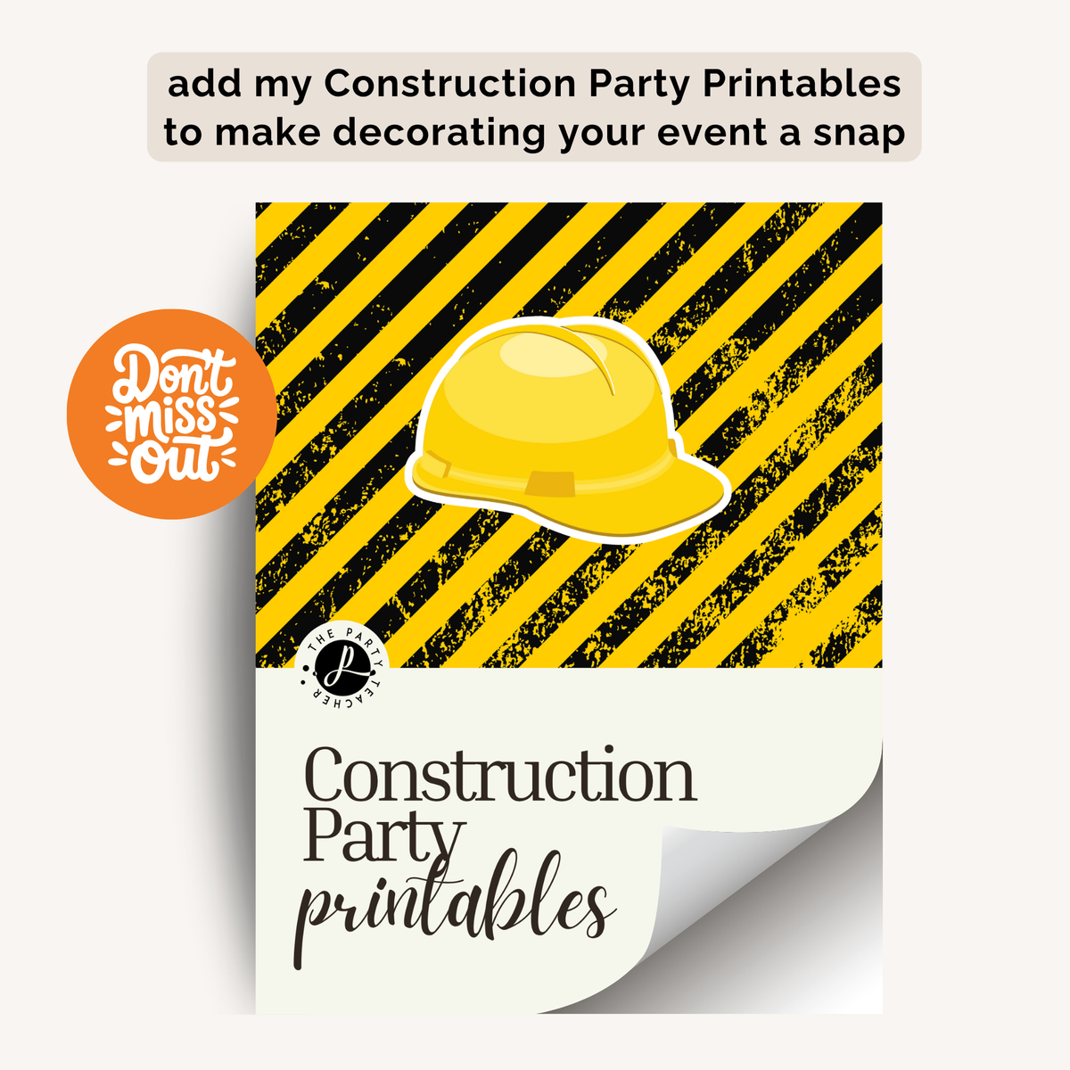 Construction Birthday Party Plan INSTANT DOWNLOAD