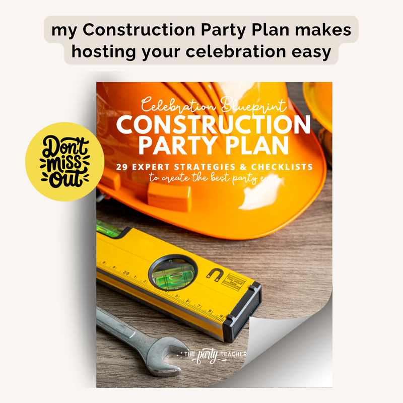 Construction Birthday Party Printables INSTANT DOWNLOAD