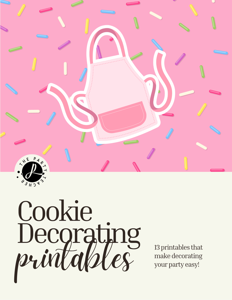 Cookie Decorating Birthday Party Printables INSTANT DOWNLOAD