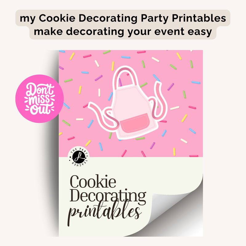 Cookie Decorating Birthday Party Plan INSTANT DOWNLOAD