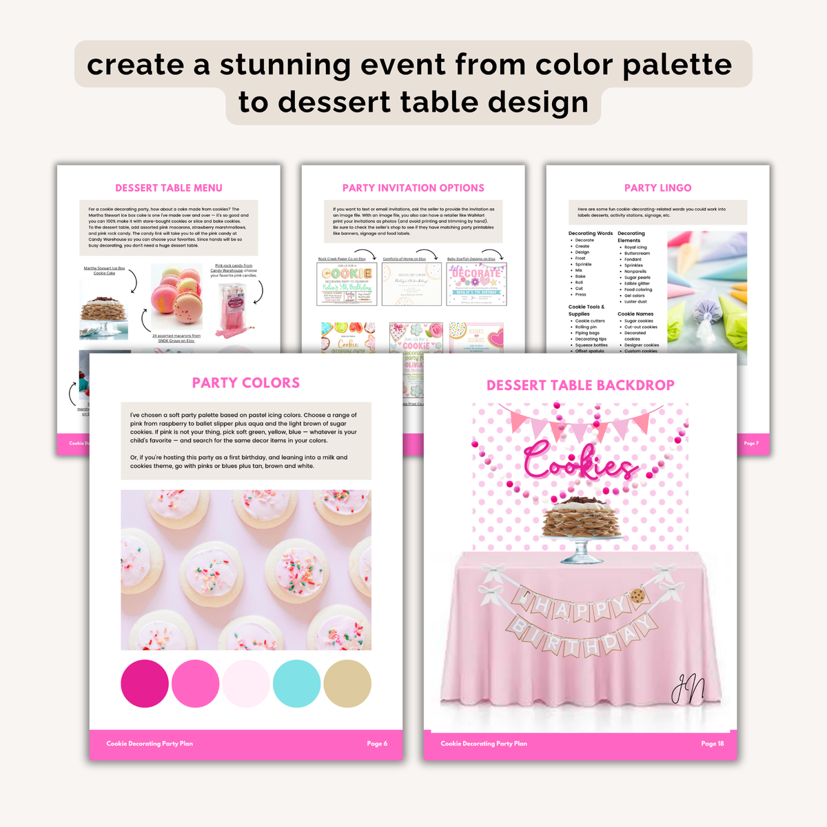 Cookie Decorating Birthday Party Plan INSTANT DOWNLOAD