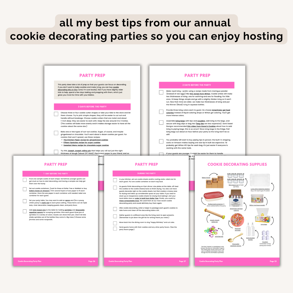 Cookie Decorating Birthday Party Plan INSTANT DOWNLOAD