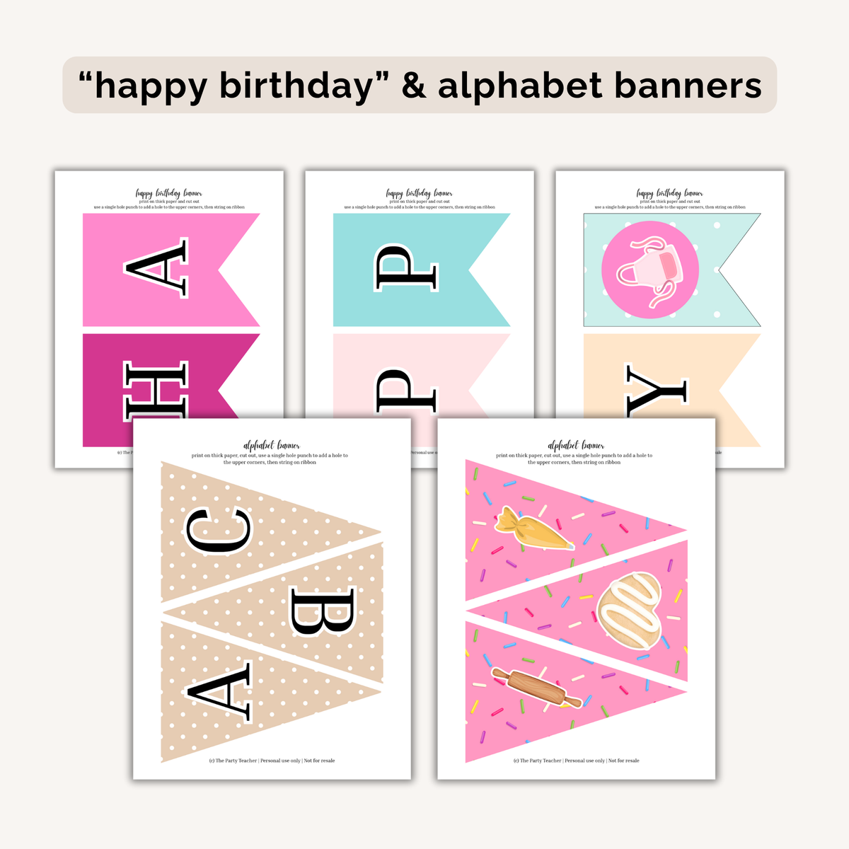 Cookie Decorating Birthday Party Printables INSTANT DOWNLOAD