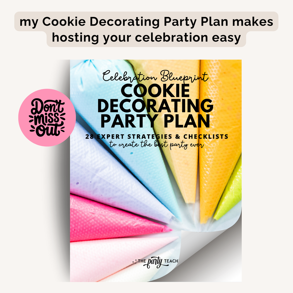 Cookie Decorating Birthday Party Printables INSTANT DOWNLOAD