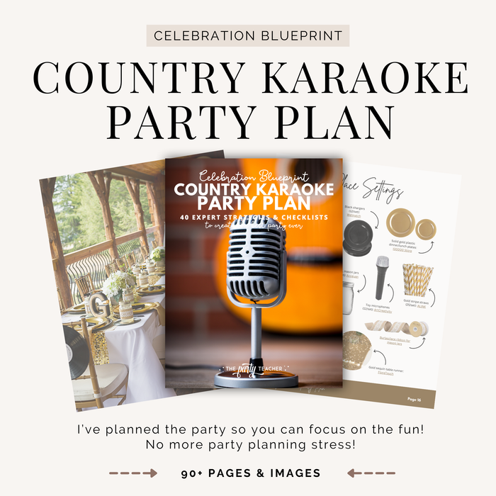 Country Karaoke Birthday Party Plan INSTANT DOWNLOAD