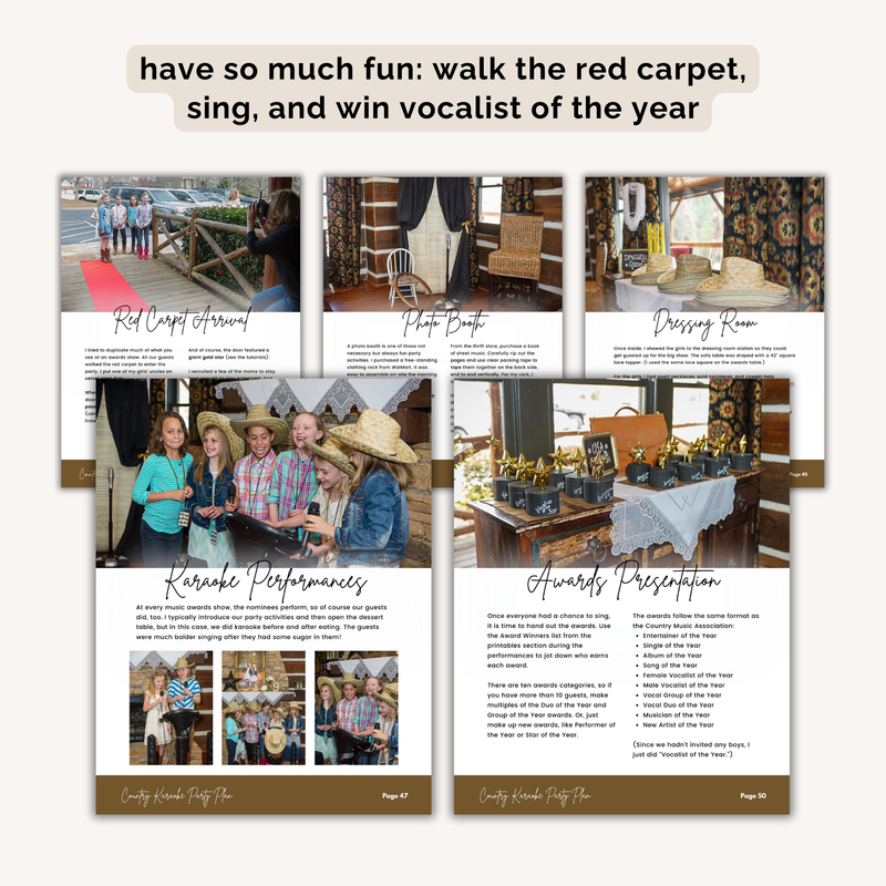 Country Karaoke Birthday Party Plan INSTANT DOWNLOAD