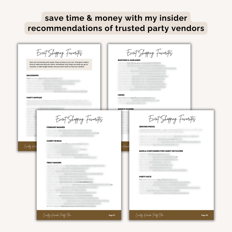 Country Karaoke Birthday Party Plan INSTANT DOWNLOAD