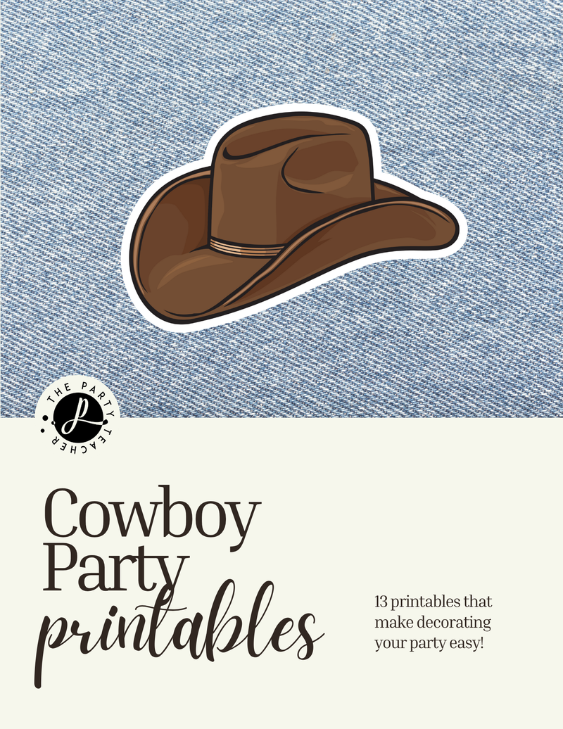 Cowboy Birthday Party Printables INSTANT DOWNLOAD