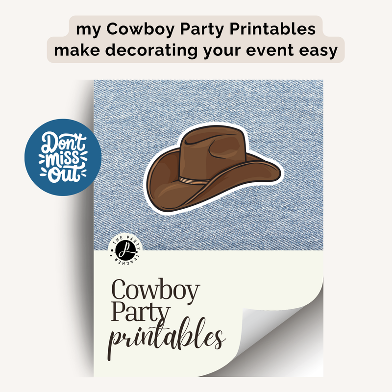 Cowboy Birthday Party Plan INSTANT DOWNLOAD