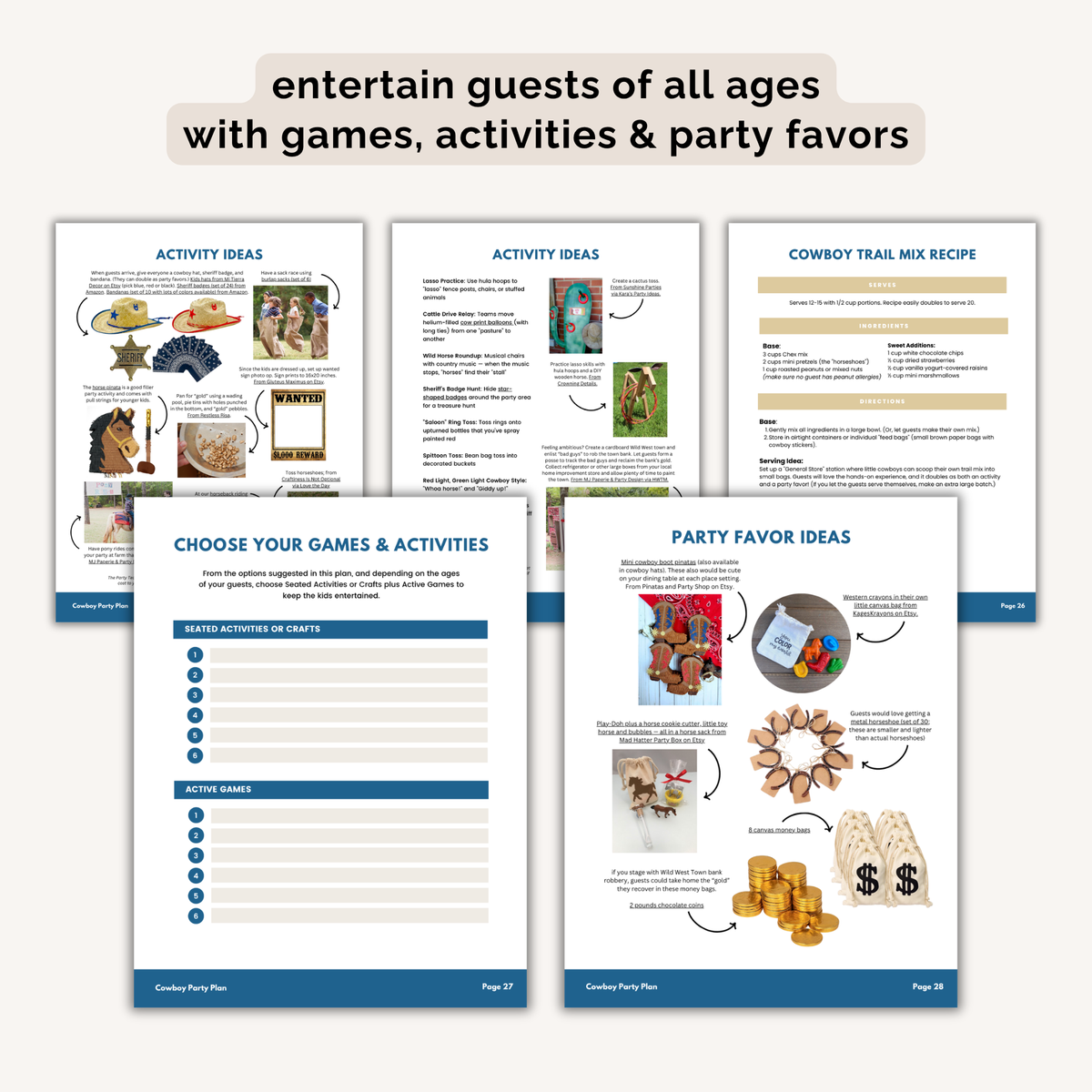 Cowboy Birthday Party Plan INSTANT DOWNLOAD