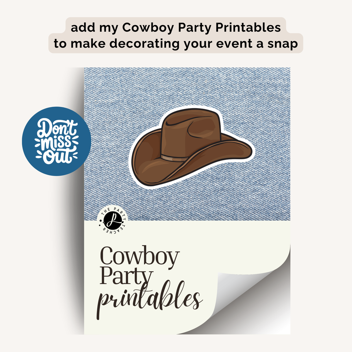 Cowboy Birthday Party Plan INSTANT DOWNLOAD