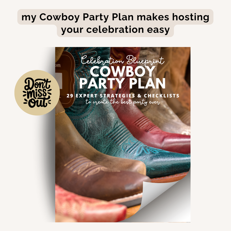 Cowboy Birthday Party Printables INSTANT DOWNLOAD