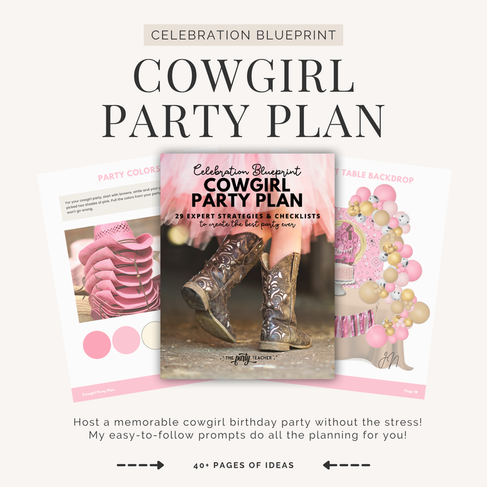 Cowgirl Birthday Party Plan INSTANT DOWNLOAD