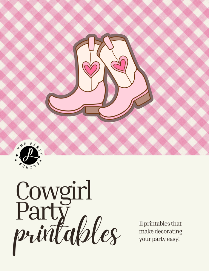 Cowgirl Birthday Party Printables INSTANT DOWNLOAD