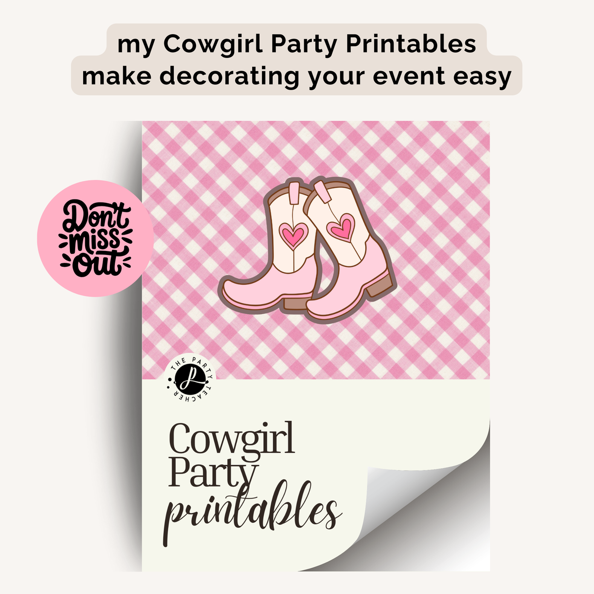 Cowgirl Birthday Party Plan INSTANT DOWNLOAD