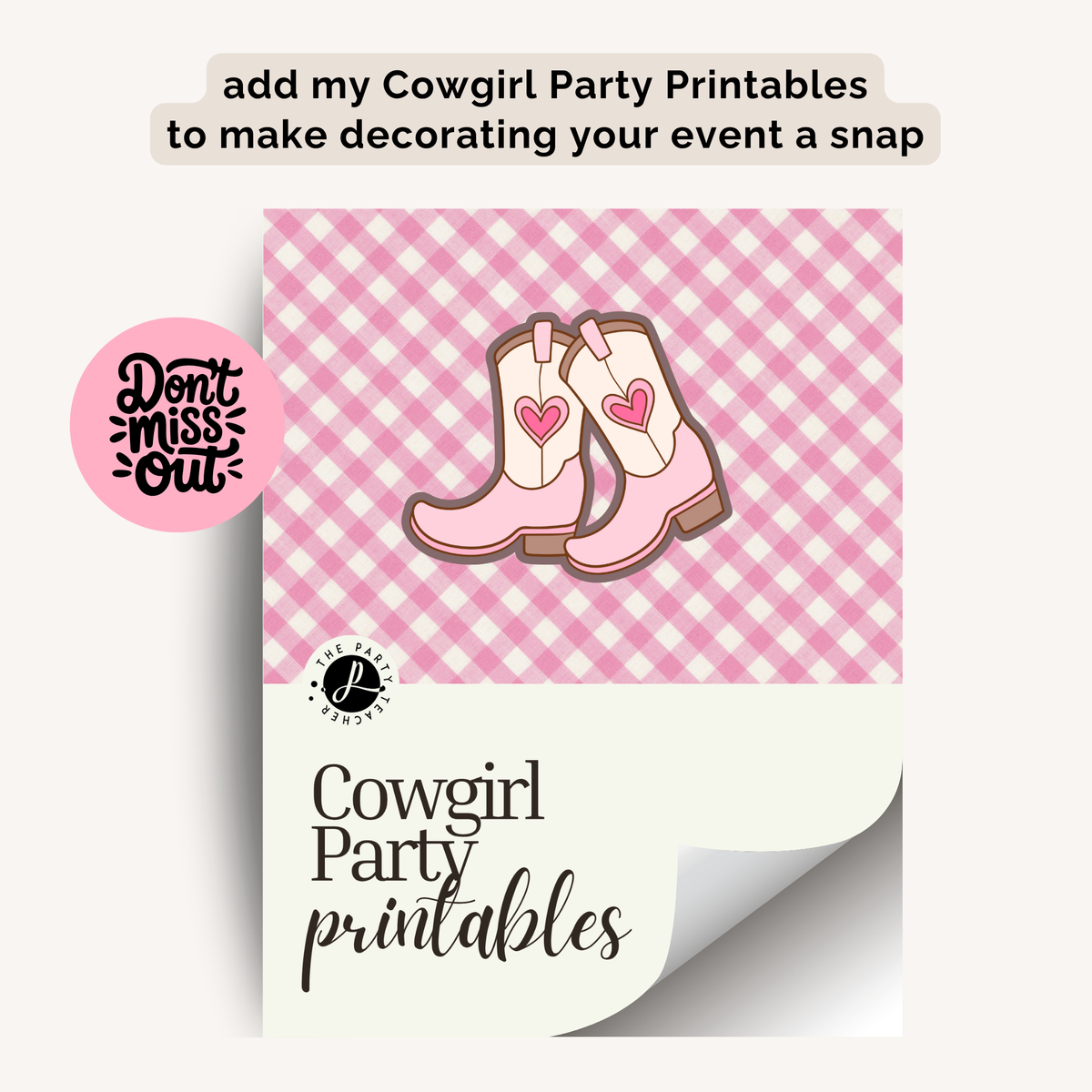 Cowgirl Birthday Party Plan INSTANT DOWNLOAD