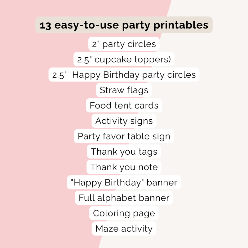 Cowgirl Birthday Party Printables INSTANT DOWNLOAD