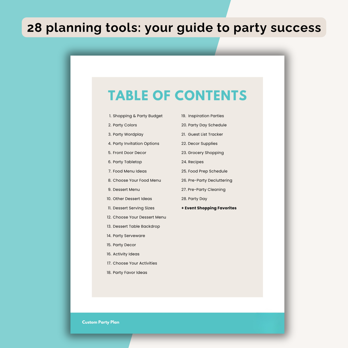 Custom Party Plan — Your Party, Professionally Planned