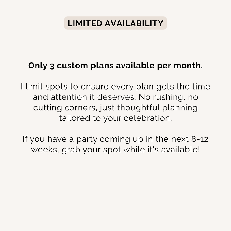 Custom Party Plan — Your Party, Professionally Planned
