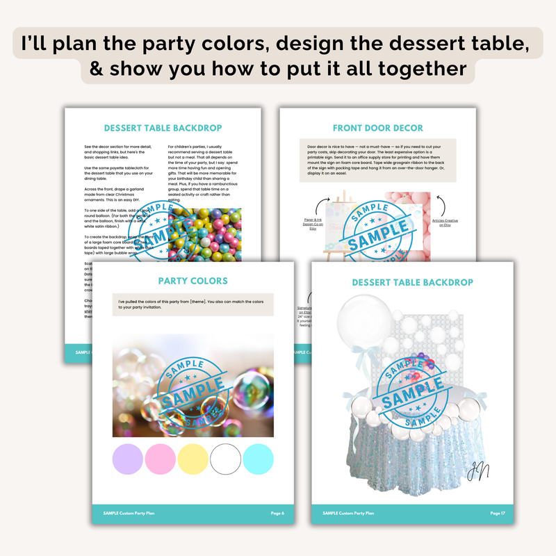 Custom Party Plan — Your Party, Professionally Planned
