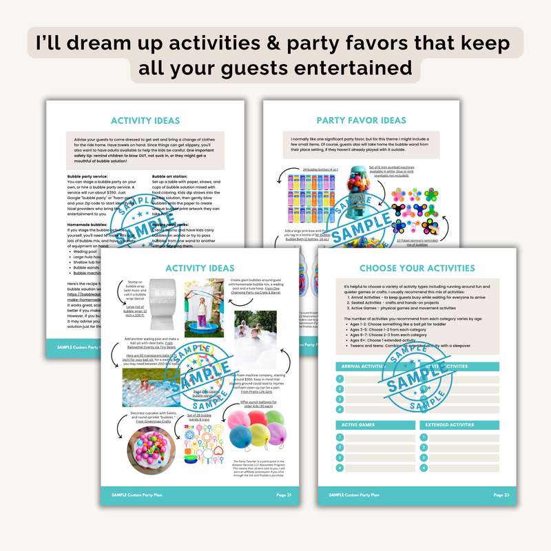 Custom Party Plan — Your Party, Professionally Planned