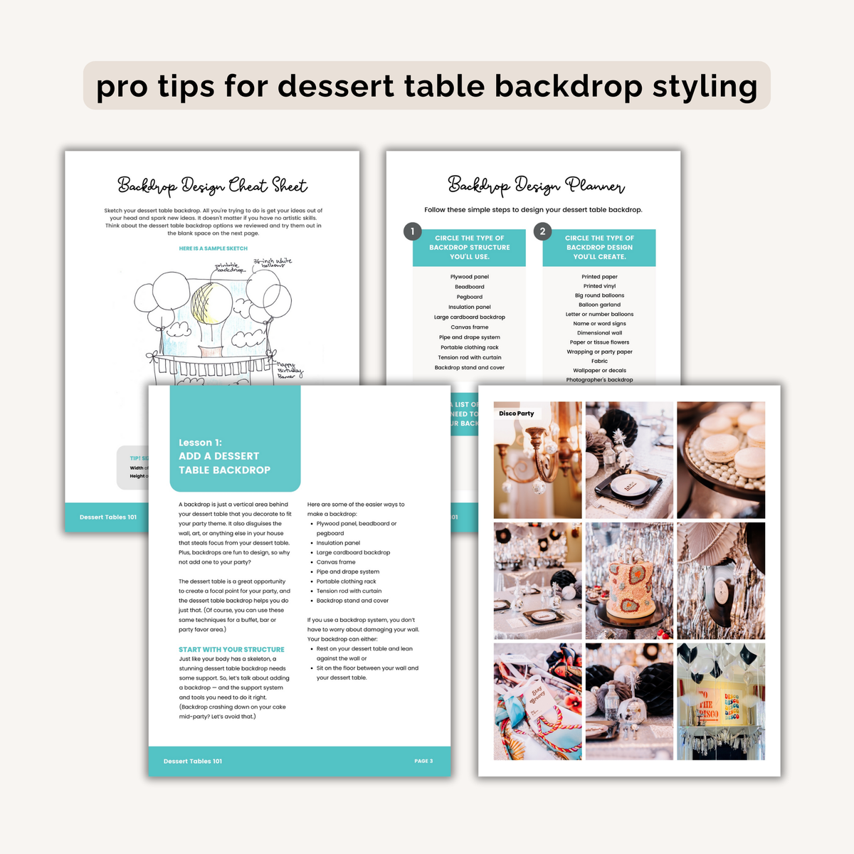 Dessert Tables 101 INSTANT DOWNLOAD