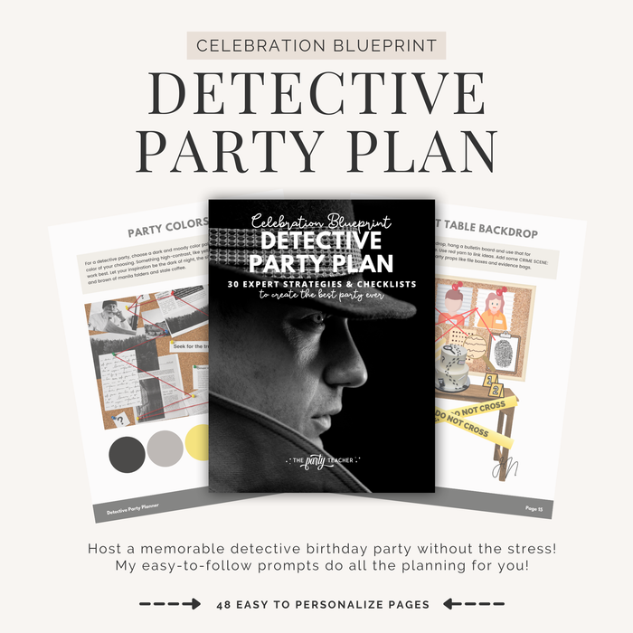 Detective Birthday Party Plan INSTANT DOWNLOAD