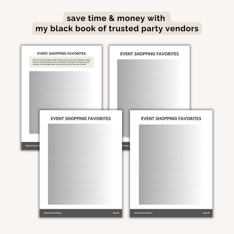 Detective Birthday Party Plan INSTANT DOWNLOAD
