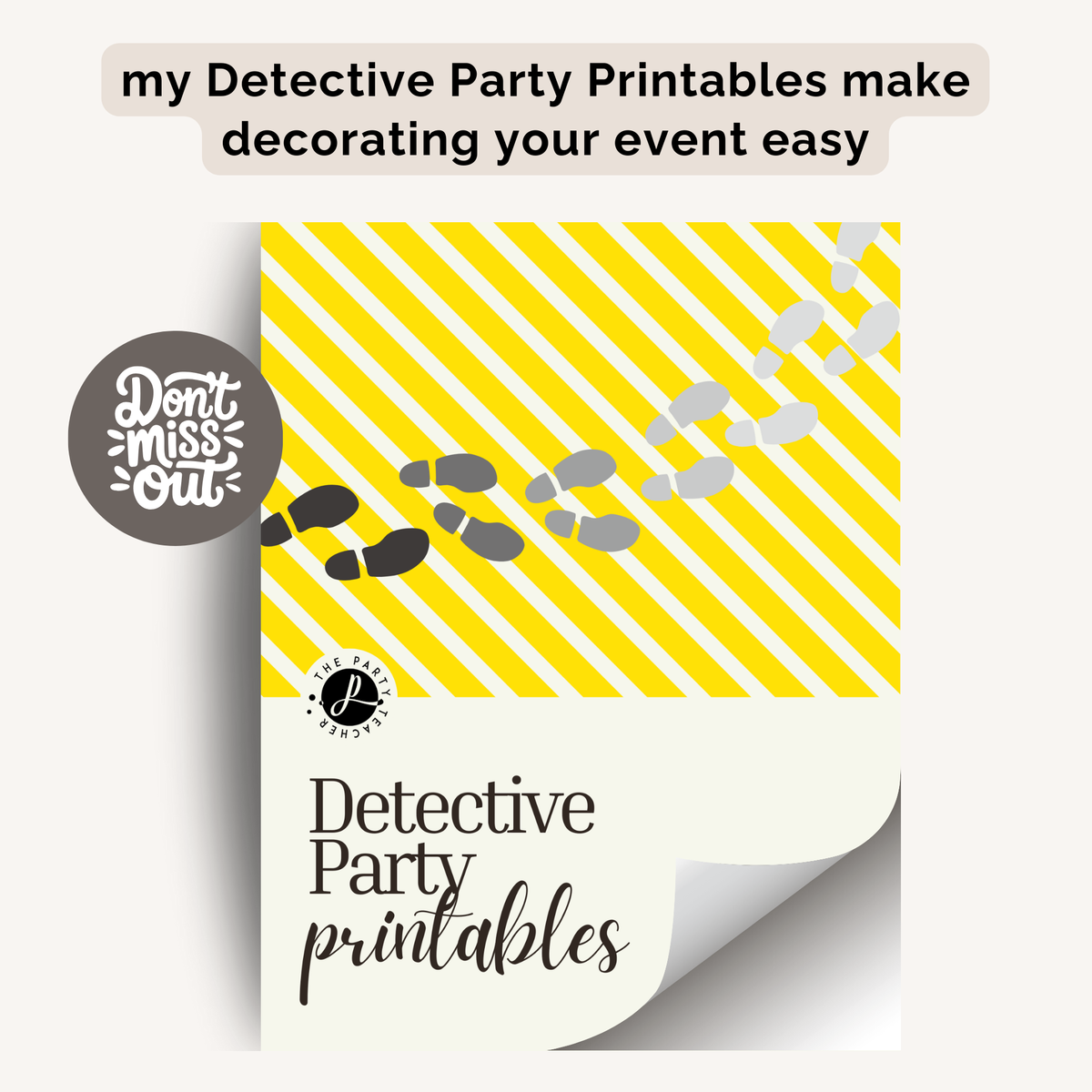 Detective Birthday Party Plan INSTANT DOWNLOAD