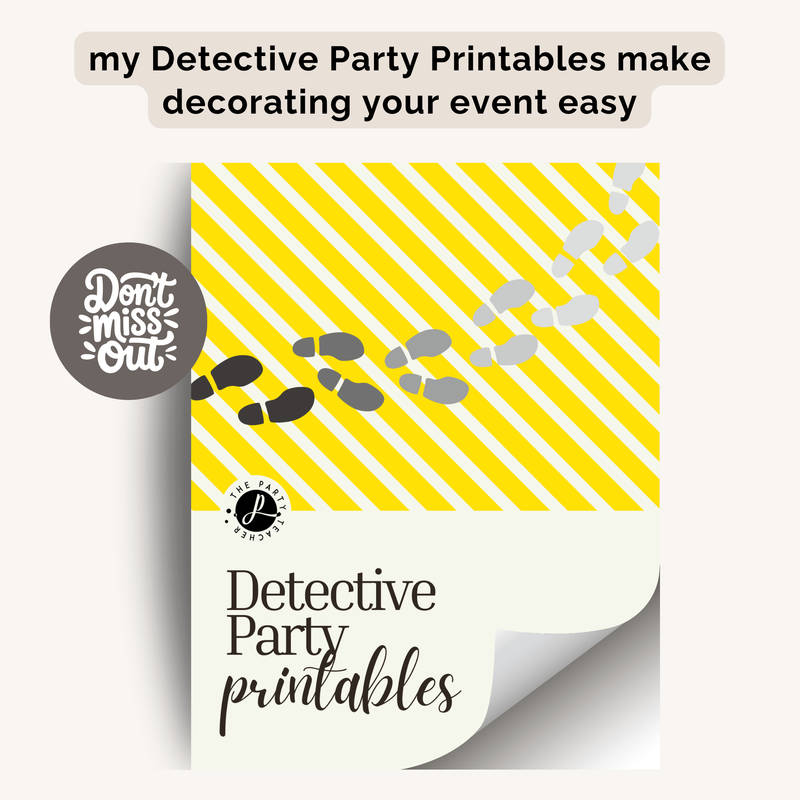 Detective Birthday Party Plan INSTANT DOWNLOAD