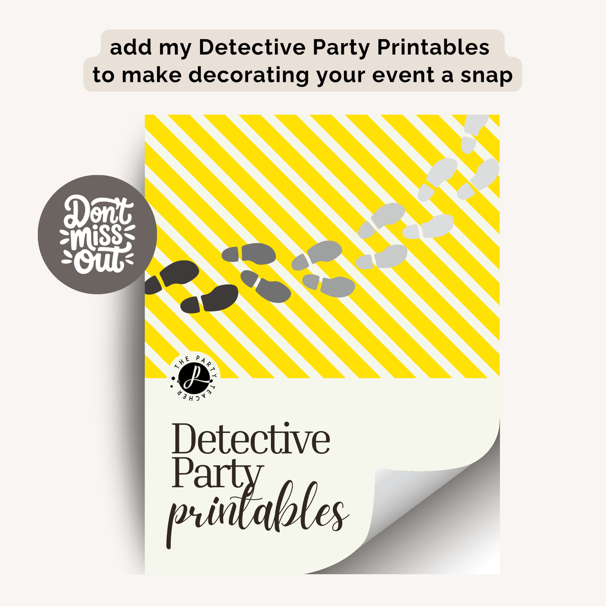 Detective Birthday Party Plan INSTANT DOWNLOAD