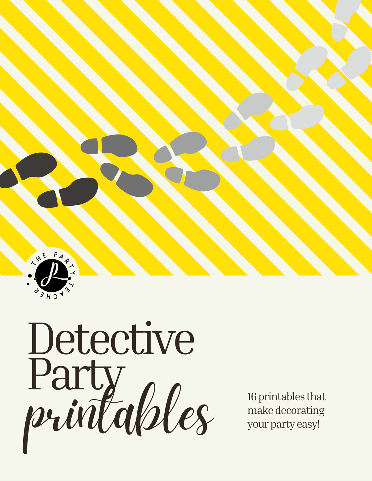Detective Birthday Party Printables INSTANT DOWNLOAD