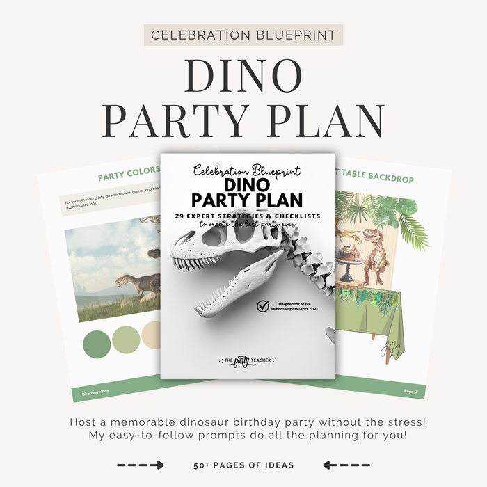 Dino Birthday Party Plan (Ages 7-12) INSTANT DOWNLOAD