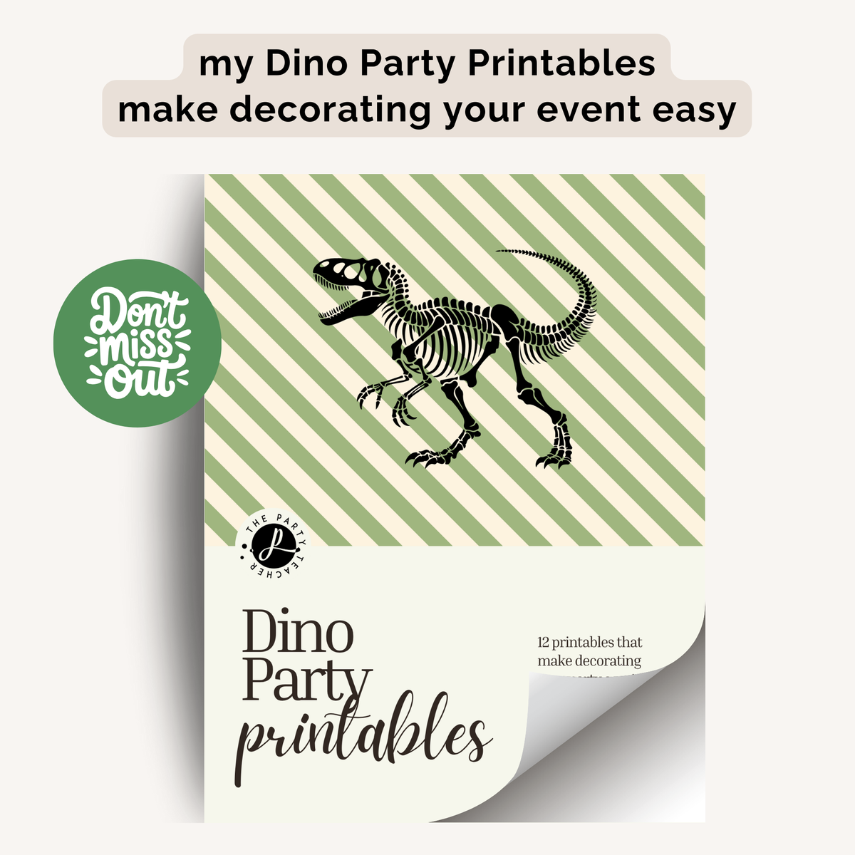 Dino Birthday Party Plan (Ages 7-12) INSTANT DOWNLOAD