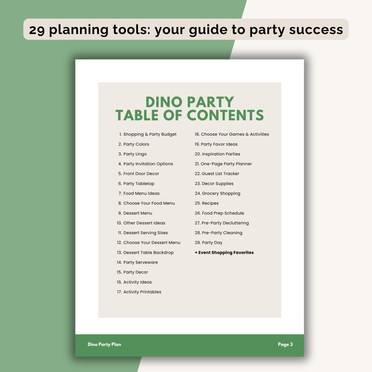 Dino Birthday Party Plan (Ages 7-12) INSTANT DOWNLOAD